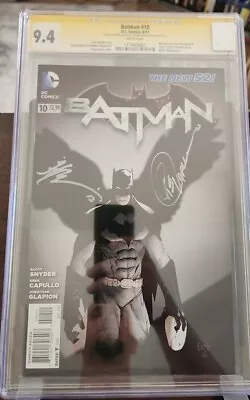 Buy Batman #10 - First  Print - 9.4- Double Signed Capullo And Glapion • 75.95£