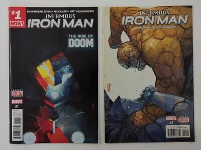 Buy Marvel Comics Infamous Iron Man #1 And Infamous Iron Man #2 • 15£
