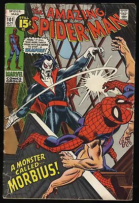 Buy Amazing Spider-Man #101 GD/VG 3.0 1st Full Appearance Of Morbius! Marvel 1971 • 120.83£