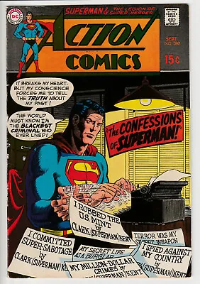 Buy Action Comics #380 - 1969 - Vintage DC 15¢ - Batman Superman Joker Wonder Woman • 0.99£