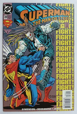 Buy Superman The Man Of Steel #30 - 1st Print Cover B - February 1994 VF 8.0 • 4.75£