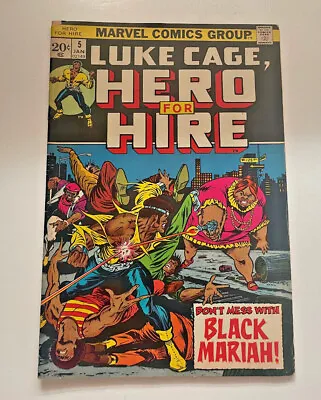 Buy Luke Cage Hero For Hire #5 Vintage Marvel Comic 1973 1st App Black Mariah Power • 17.94£