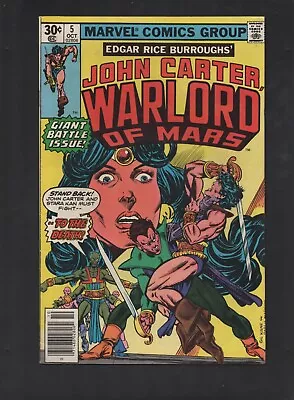Buy Marvel Comics John Carter Warlord Of Mars October 1977 VOL#1 NO#5 Comic Book 1 • 7.12£