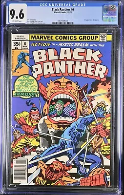Buy Black Panther #6 Cgc 9.6 1st App Of Jakarra Marvel Comics 1977 Ow White Pages🔥 • 109.89£