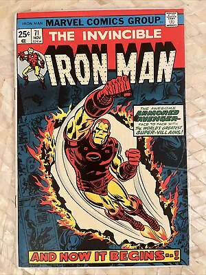 Buy IRON MAN #71 MARVEL COMICS 1974 Mandarin Tony Stark • 20.08£