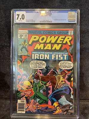 Buy Power Man #48 - CGC 7.0- First Team Up Of Power Man Iron Fist Key • 35.85£