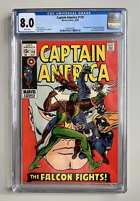 Buy Captain America #118 - CGC 8.0 - Key 2nd Appearance Of Falcon • 278£