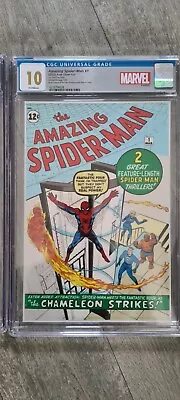 Buy Amazing Spider-Man #1 CGC 10 (2023) Pure Silver Replica Of 1963 Cover #577/1000 • 320£
