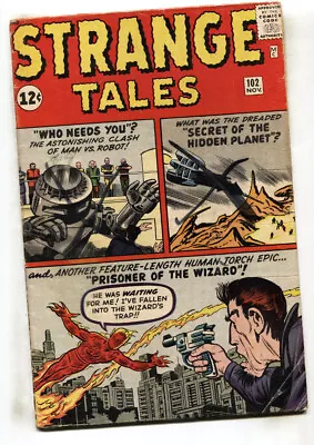 Buy STRANGE TALES #102--1962--MARVEL--HUMAN TORCH--JACK KIRBY--comic Book • 83.66£