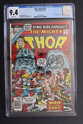Buy THOR ANNUAL #5 1976 1st Toothgnasher Toothgrinder 1976 ASGARD Vs OLYMPUS CGC 9.4 • 231.12£
