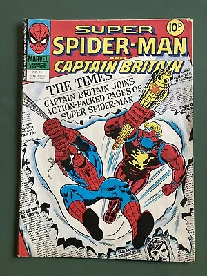 Buy Super Spider-Man & Captain Britain 231 Marvel UK 1977 See Description  • 7.50£