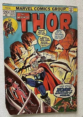 Buy Thor # 215 (the God In The Jewel, Sept 1973),poor Condition • 7£
