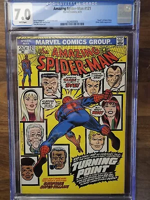 Buy AMAZING SPIDER-MAN #121 June 1973  CGC 7.0 Death Of Gwen Stacy Key Issue • 482.10£