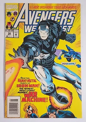 Buy Avengers West Coast #94 High Grade & Flat 1st Rhodey War Machine 1993 Marvel • 36.53£