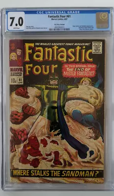 Buy Fantastic Four # 61 Cgc 7.0 Silver Surfer Jack Kirby • 85£