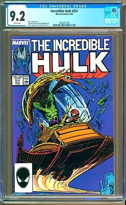 Buy Incredible Hulk #331 (1987) CGC 9.2  WP  McFarlane - David - DeMulder - Geiger • 36.26£