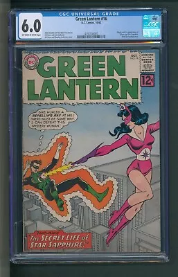 Buy Green Lantern #16 CGC 6.0 OWTW Pages 1st Silver Age Star Sapphire • 303.82£