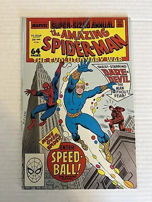 Buy Amazing Spider-Man Annual #22🔑 1st Speedball App Daredevil App (1988) NM/NM+ • 23.75£