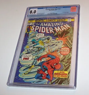 Buy Amazing Spiderman #143 - Marvel 1975 Bronze Age Issue - CGC VF 8.0 • 98.83£