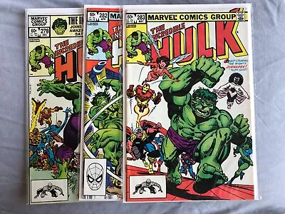 Buy Incredible Hulk 278,282,283 (1983) 1st Hulk/She-Hulk Team-Up. Avengers App • 24.99£