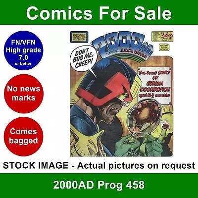 Buy 2000AD #458 Prog Comic - Nice FN+ Clean - Brett Ewins New Master - 1986 • 3.49£