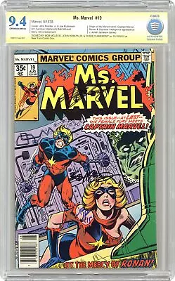 Buy Ms. Marvel #19 CBCS 9.4 SS McLeod/Romita Jr./Claremont 1978 7508727-AA-007 • 164.12£