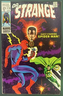 Buy Doctor Strange #179 (1969) KEY 1st Ditko Spider-Man Since ASM (VF-) • 43.69£