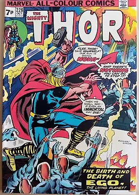 Buy Thor #228 - VFN- (7.5) - Marvel 1974 - UK Price Variant - Vs Ego • 7.50£