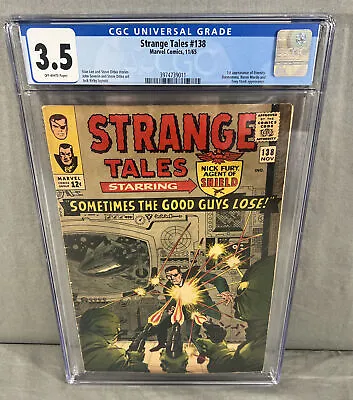 Buy Strange Tales #138 CGC 3.5 Off-White Pages 1st Appearance Of Eternity • 39.57£