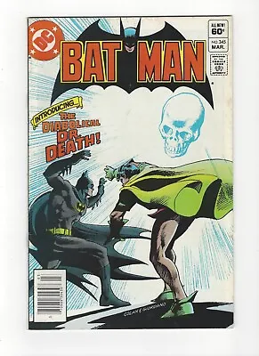 Buy Batman #345 (DC 1982) 1st Bronze Age App Of Dr. Death Colan & Giordano Art Fine+ • 5.53£