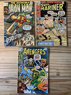 Buy Avengers  #86 Sub-mariner # 30 And Iron Man  #29 Graded 1970-1 • 25£