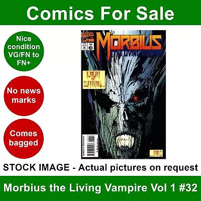 Buy Marvel Morbius The Living Vampire Vol 1 #32 Comic VG/FN+ Apr 1995 • 4.99£