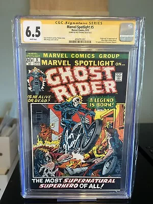Buy Marvel Spotlight #5 Marvel 1972 1st Ghost Rider CGC 6.5 Signed By Roy Thomas • 1,749£