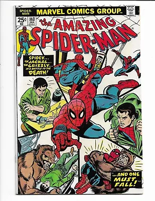 Buy Amazing Spider-man 140 - F- 5.5 - Origin Of The Grizzly - Jackal (1975) • 24.13£