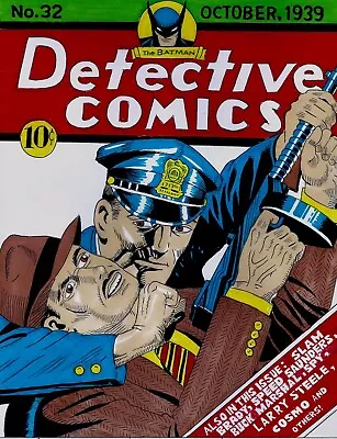 Buy Detective Comics # 32 Cover Recreation 1939 Batman Original Comic Color Art • 237.17£