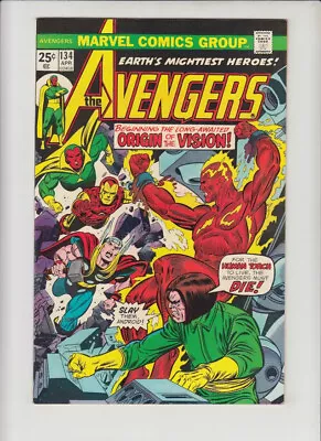 Buy Avengers #134 Vf *updated Vision Origin! • 23.99£