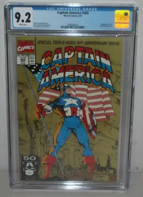 Buy Captain America 383 CGC 9.2 New York Cover Jim Lee 1991 • 87.08£
