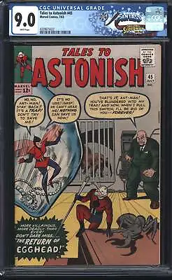 Buy Marvel Tales To Astonish 45 7/63 FANTAST CGC 9.0 White Pages • 439.74£