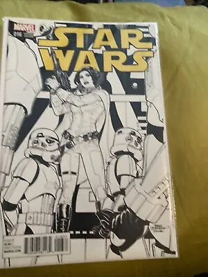 Buy Marvel Comics Star Wars Issue 16 1:100 Incentive Ratio Variant Sketch B&W Dodson • 26£