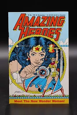Buy Amazing Heroes (1981) #106 Geroge Perez Wonder Woman Cvr & Int Lynda Carter NM- • 7.91£