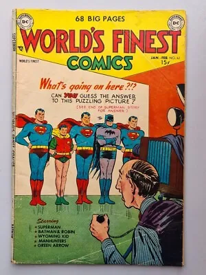 Buy World's Finest Comics #62 Vg (4.0) January 1953 Dc Superman Batman Robin **<read • 149.99£