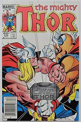 Buy Thor #338 (1983) Newsstand 2nd Beta Ray Bill MCU Guardians Movie Marvel VF • 17.19£
