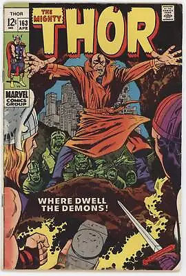 Buy Mighty Thor 163 Marvel 1969 FN Stan Lee Jack Kirby Him Warlock Cameo • 27.58£