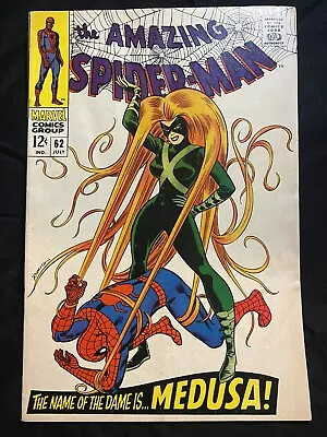Buy Amazing Spider-Man #62 VF- 7.5 Medusa Appearance!! Romita Cover! Marvel 1968 • 89.67£