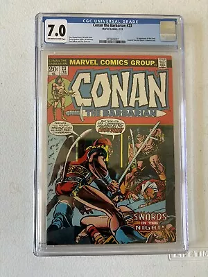 Buy Conan The Barbarian #23 - Marvel Comics 1973 CGC 7.0 1st Cameo Of Red Sonja • 142.31£