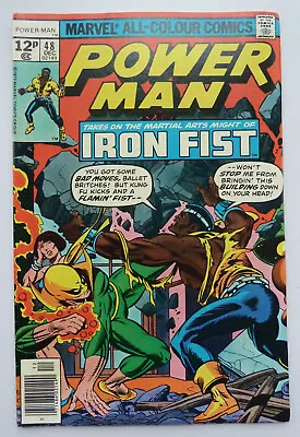 Buy Power Man #48 - 1st Iron Fist Team-up Marvel UK Variant December 1977 F/VF 7.0 • 19.95£
