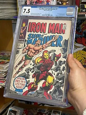 Buy Iron Man And Sub-Mariner #1 (Graded CGC 7.5 - 1968) Roy Thomas. Goodwin. Key 1st • 278.02£