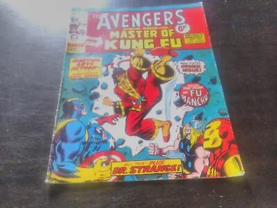 Buy The Avengers No 28 First UK Appearance Of Shang-Chi Master Of Kung Fu 1974 • 6.99£
