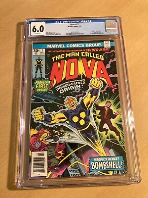 Buy Nova 1 (1976) - Marvel Comics Bronze Age Key 1st Nova And Origin - CGC 6.0 FN • 65£