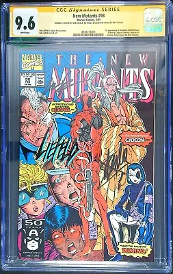 Buy New Mutants #98 CGC 9.6 Sgn By Stan Lee & Remarqued Rob Liefeld 1st App Deadpool • 1,444.45£